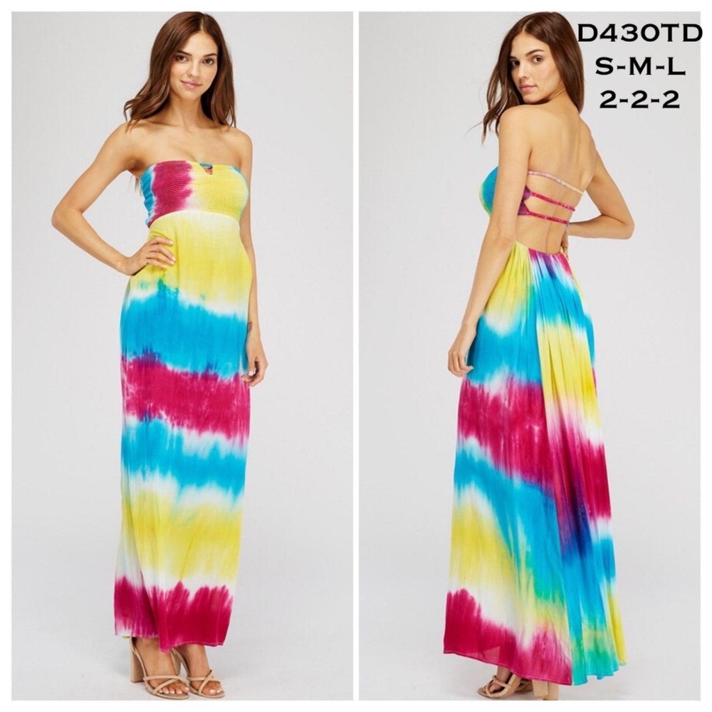 Missy sexy Tie dye long dress